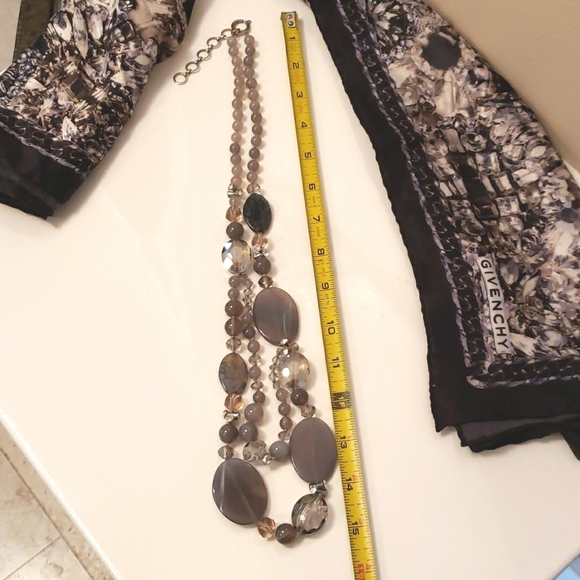 Vintage Agate & Crystal bead Necklace EUC - Picture 12 of 13